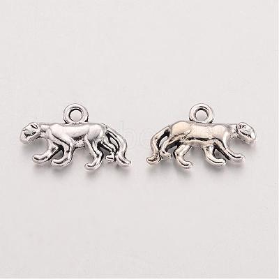 Tibetan Style Alloy Leopard Charms TIBEP-S291-15-RS-1