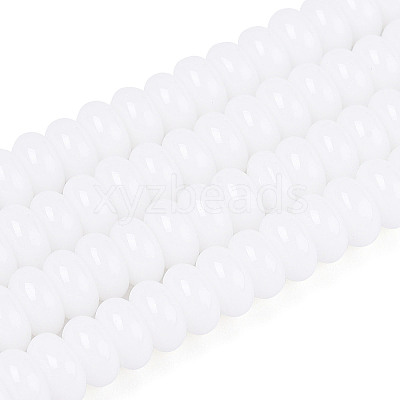 Opaque Spray Painted Glass Beads GLAA-ZX008-6mm-18G-1