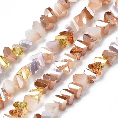 Electroplate Glass Beads Strands X-EGLA-N002-06H-1
