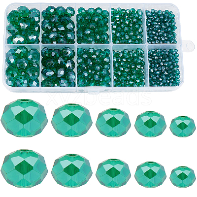 Electroplate Glass Beads Strands EGLA-SC0001-25F-1