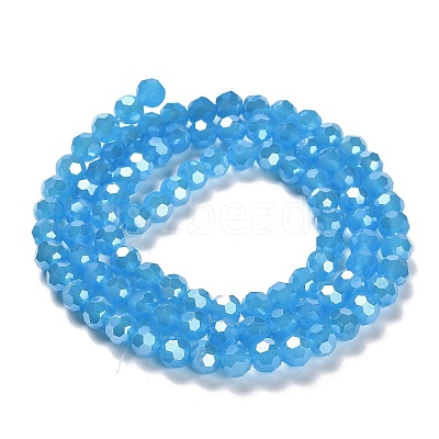 Electroplate Glass Beads Strands EGLA-A035-J6mm-A07-1