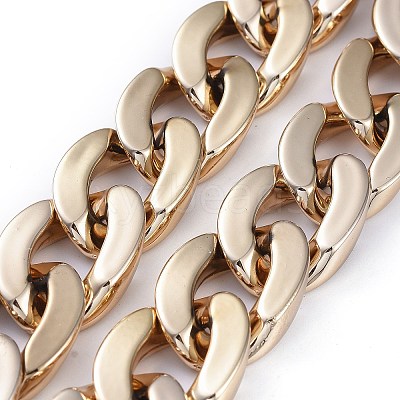 Personalized CCB Plastic Curb Chain Necklaces NJEW-JN02881-01-1