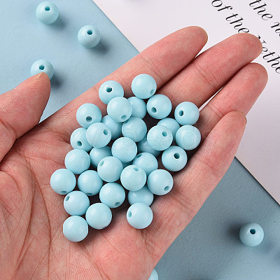 Opaque Acrylic Beads X-MACR-S370-C10mm-A07-1