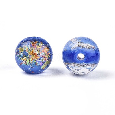 Handmade Foil Lampwork Beads LAMP-T021-31C-1