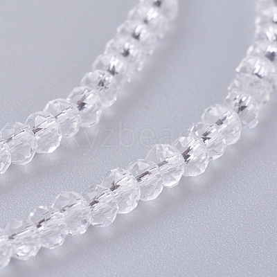 Transparent Glass Beads Strands X-GLAA-R135-2mm-10-1