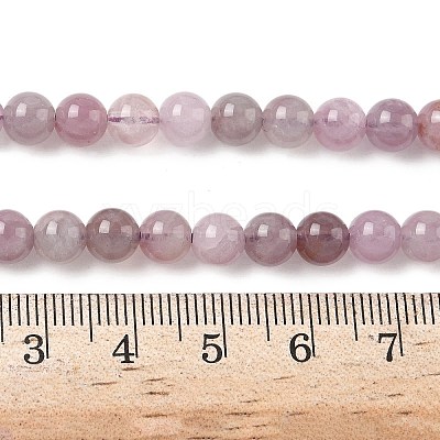 Natural Purple Madagascar Rose Quartz Beads Strands G-Z115-C02-6mm-1