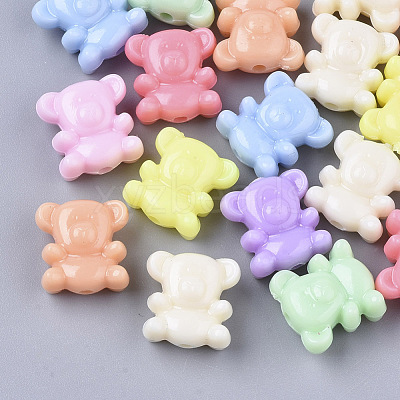 Opaque Acrylic Beads X-MACR-N008-05-1
