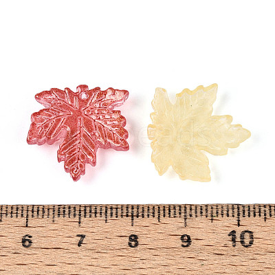 Baking Paint Transparent Glass Pendants DGLA-N014-11-1
