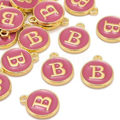 Golden Plated Alloy Enamel Charms ENAM-S118-08B-1