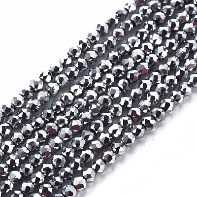 Electroplated Glass Beads Strands EGLA-S174-23D-06-1
