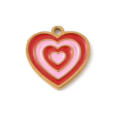 304 Stainless Steel Enamel Charms STAS-P388-19E-G-1