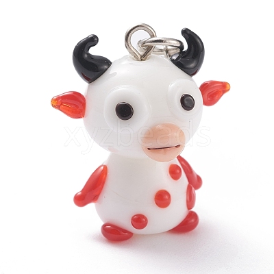 Handmade Lampwork Pendant Decorations LAMP-K034-A11-1
