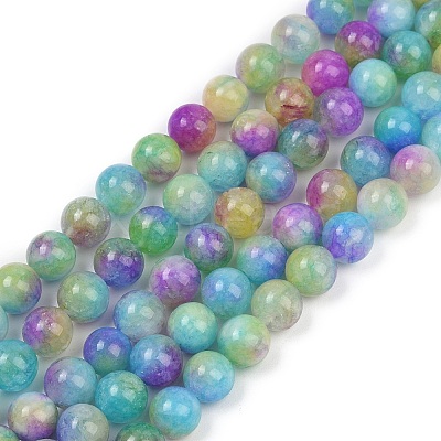 Natural Dyed White Jade Beads Strands G-NH0045-01C-1