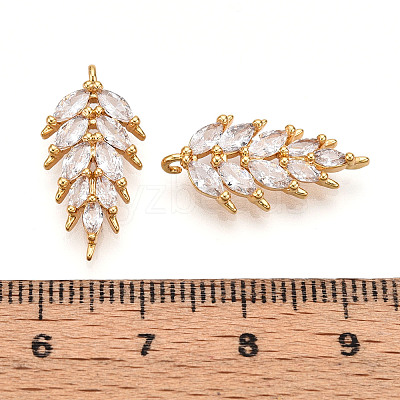Brass Micro Pave Cubic Zirconia Pendants X1-KK-N261-95B-G-1