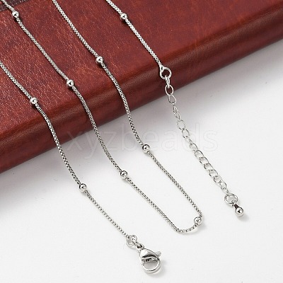 Brass Satellite Chains Necklaces for Women NJEW-D302-33P-1