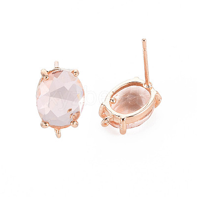 Brass Stud Earring Findings KK-S364-163H-1