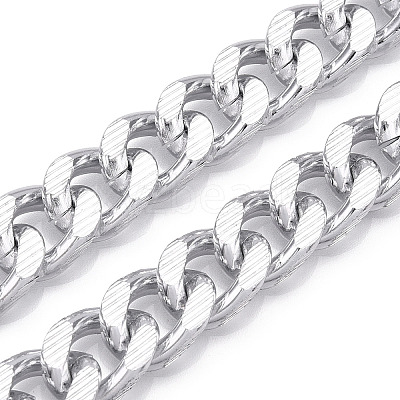 Aluminum Textured Curb Chains CHA-N003-27S-1