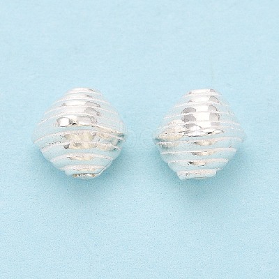 925 Sterling Silver Corrugated Beads STER-N016-127S-1