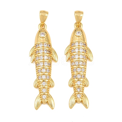 Brass Micro Pave Cubic Zirconia Pendants CU-CBAB3AD-10G-01-1