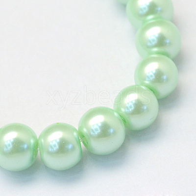 Baking Paint Pearlized Glass Pearl Round Bead Strands HY-Q003-10mm-04-1