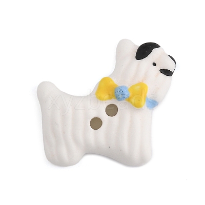 Dog Ceramic Buttons BUTT-I018-01E-01-1