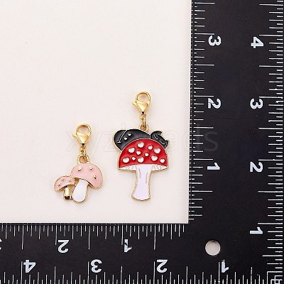 Alloy Enamel Pendant Decoration HJEW-SW00022-01-1