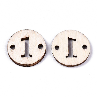 Unfinished Natural Poplar Wood Links Connectors WOOD-S045-138A-1-1