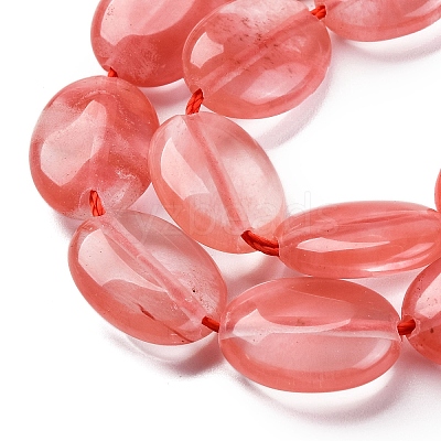 Cherry Quartz Glass Beads Strands G-L605-F02-01-1
