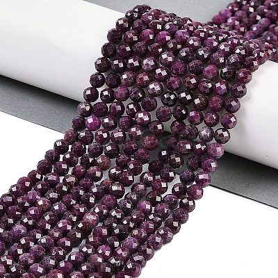 Natural Ruby Beads Strands G-P553-G01-04-1