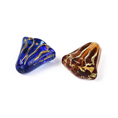 Flower Glass Beads GLAA-T025-35M-1