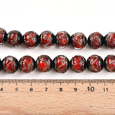 Handmade Gold Sand Lampwork Beads LAMP-N026-01C-1