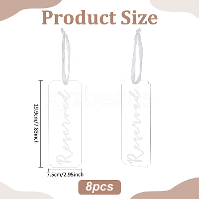 Acrylic Seat Reservation Sign Hanging Ornaments AJEW-WH0534-61A-1