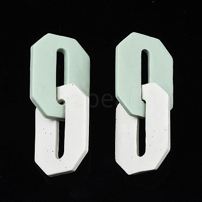 Handmade Polymer Clay Linking Rings CLAY-N010-033-04-1