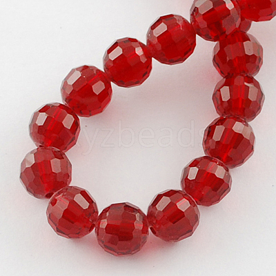 Transparent Glass Bead Strands X-GLAA-R095-8mm-22-1