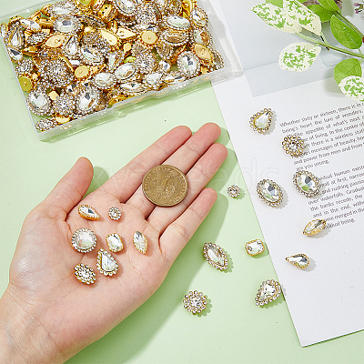 160Pcs 8 Style Sew on Rhinestone RGLA-HY0001-01-1
