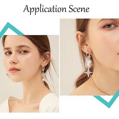6Pcs Brass Cubic Zirconia Leverback Earring Findings KK-CN0002-11-1