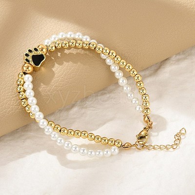 Brass Multi-strand Bracelets BJEW-M056-09G-04-1
