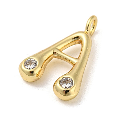 Rack Plating Brass Micro Pave Cubic Zirconia Pendants KK-A200-24G-A-1