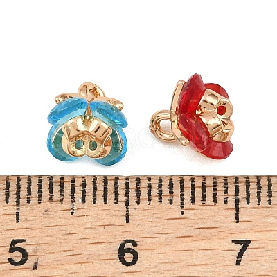 Brass Pave Cubic Zirconia Charms CU-CBA8183-03G-1
