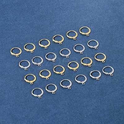 40Pcs 2 Colors 304 Stainless Steel Leverback Earring Findings STAS-FS0001-72-1