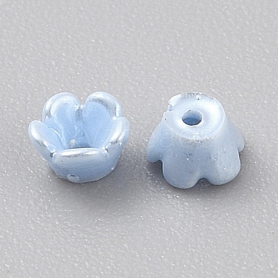 Opaque Resin Bead Caps RESI-CJC0015-29G-1