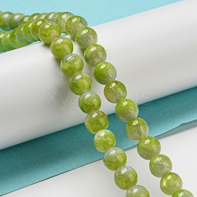 Dyed Natural White Jade Beads Strands G-F764-01A-1