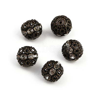 Brass Rhinestone Beads RB-A011-12mm-01AB-NF-1