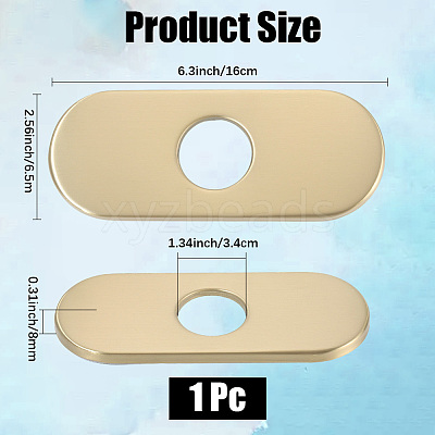 Oval Stainless Steel Faucet Hole Covers STAS-WH20001-18F-G-1