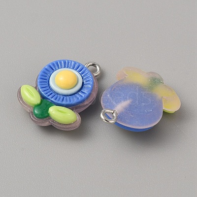 Translucent Resin Pendants RESI-TAC0019-08E-1