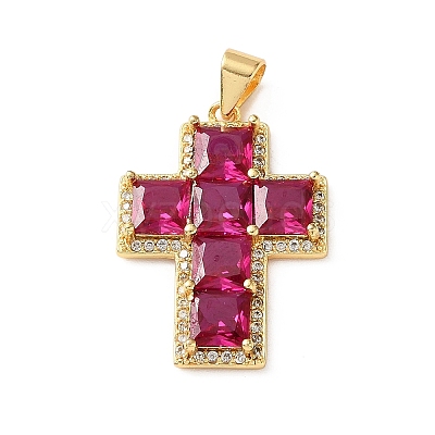 Brass Pave Cubic Zirconia Pendants CU-CBA03AF-17G-03-1