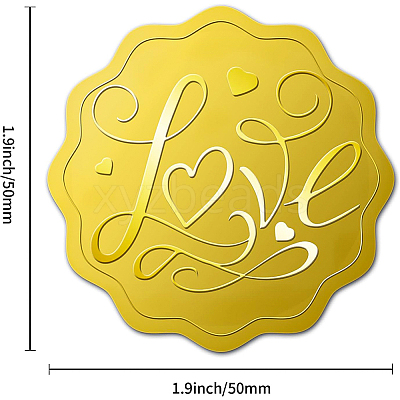 Self Adhesive Gold Foil Embossed Stickers DIY-WH0211-181-1