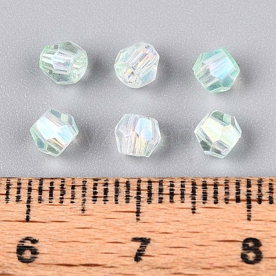 Transparent Spray Painted Glass Beads EGLA-N018-4mm-04-1