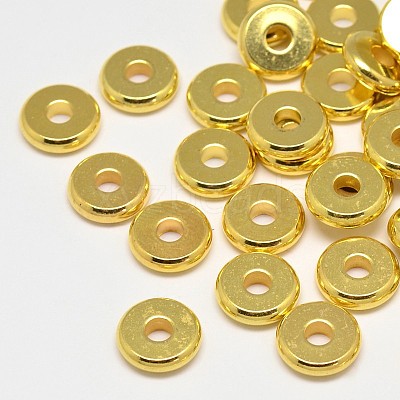 Brass Spacer Beads X-KK-E357-10mm-G-1
