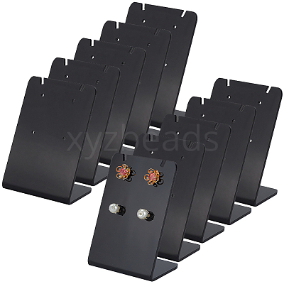 Acrylic Slant Back Earring Display Stands EDIS-WH0012-42A-1